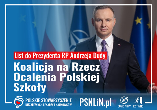Koalicja na Rzecz Ocalenia Polskiej Szkoły - List do Prezydenta RP Andrzeja Dudy