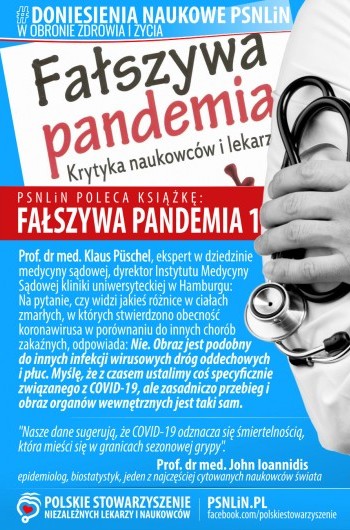 Doniesienia naukowe PSNLiN - Fałszywa pandemia 1 - Krytyka naukowców i lekarzy.