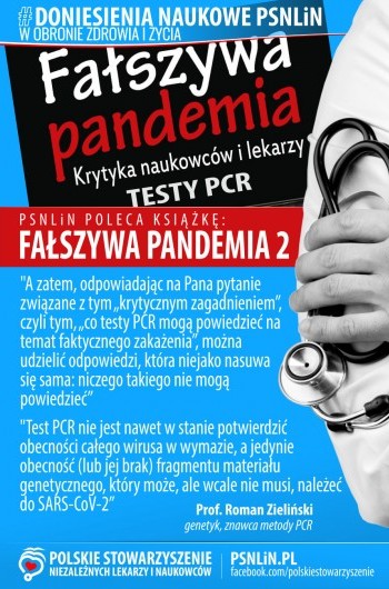 Doniesienia naukowe PSNLiN - Fałszywa Pandemia - Testy PCR.