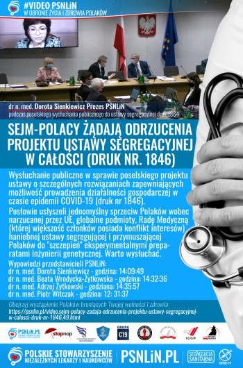 Video_PSNLiN-Sejm-Polacy_żądają_odrzucenia_projektu_ustawy_segregacyjnej_w_całościi-druk-1846-wysłuchanie_obywatelski