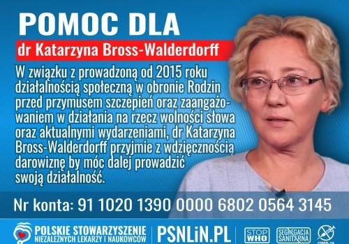 Pomoc dla dr Katarzyny Bross-Walderdorff
