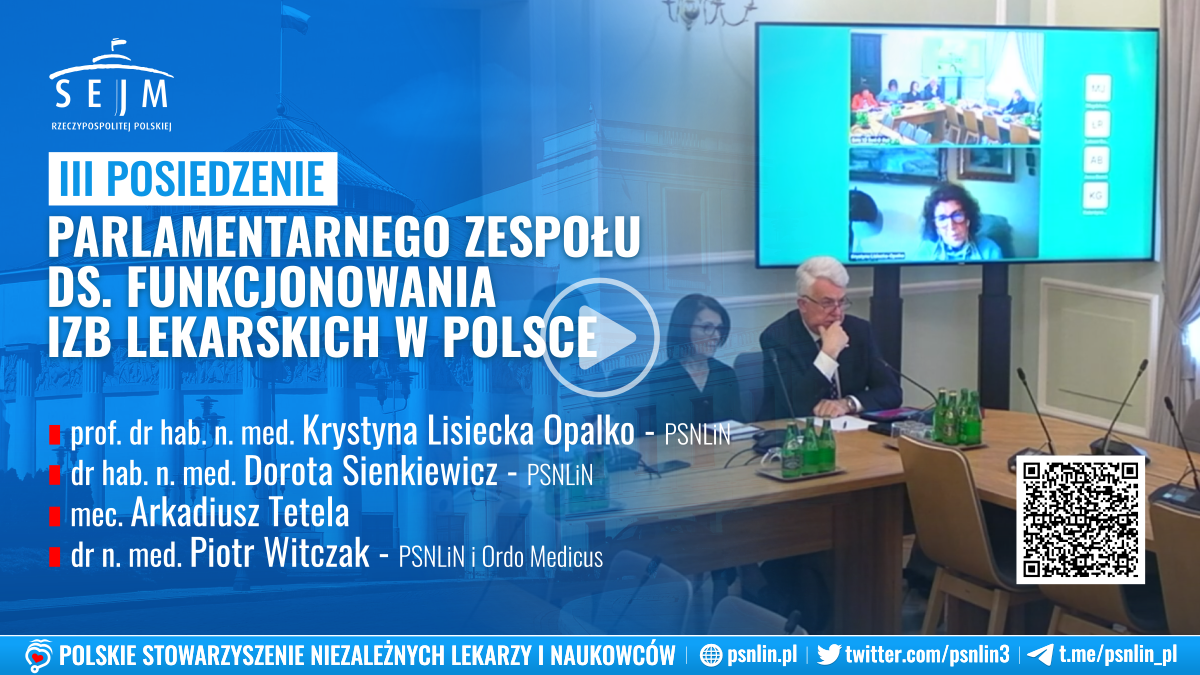 III Posiedzenie Parlamentarnego Zespołu ds. Funkcjonowania Izb Lekarskich w Polsce 