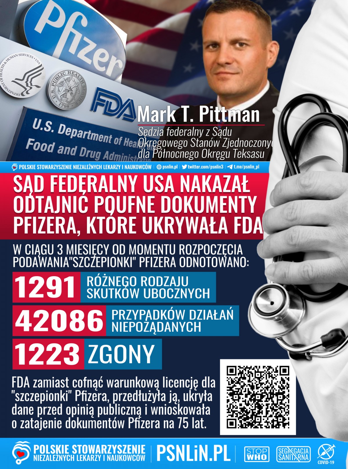 Memy_PSNLiN - Sąd federalny USA nakazał upublicznić tajne dokumenty Pfizera które ukrywała FDA