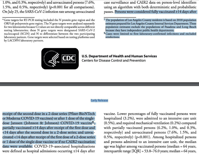 CDC wymienia zgony zaszczepionych przeciw COVID jako zgony osób niezaszczepionych