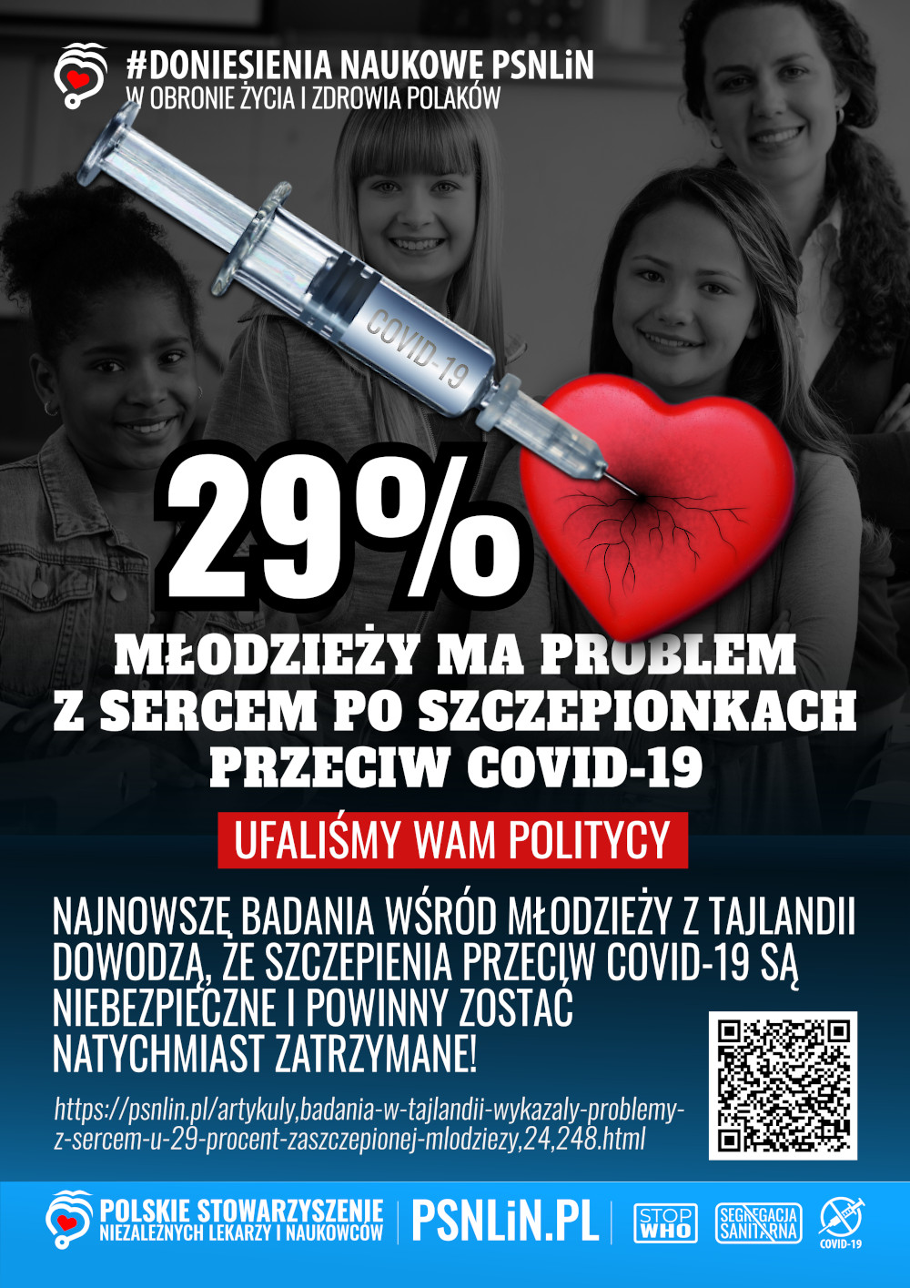 29 procent zaszczepionej przeciw Covid-19 młodzieży ma problem z sercem - 1000px