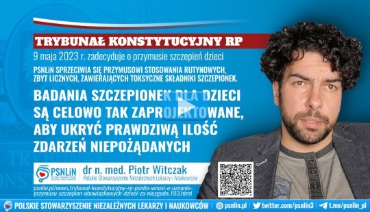 Trybunał Konstytucyjny - oświadczenie dr Piotra Witczaka z PSNLiN nt. obowiązku szczepienia dzieci