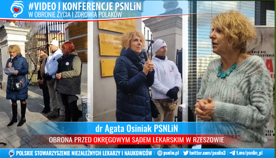 Obrona dr Agaty Osiniak z PSNLiN przed Okręgowym Sądem Lekarskim w Rzeszowie