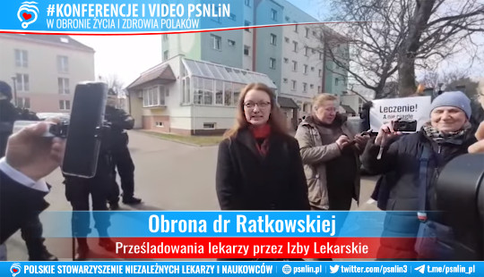 Protest w obronie dr Ratkowskiej